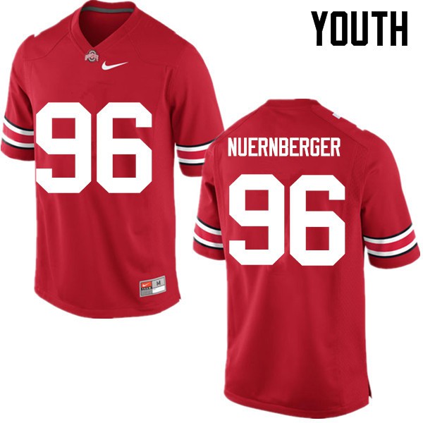 Ohio State Buckeyes #96 Sean Nuernberger Youth College Jersey Red OSU40959